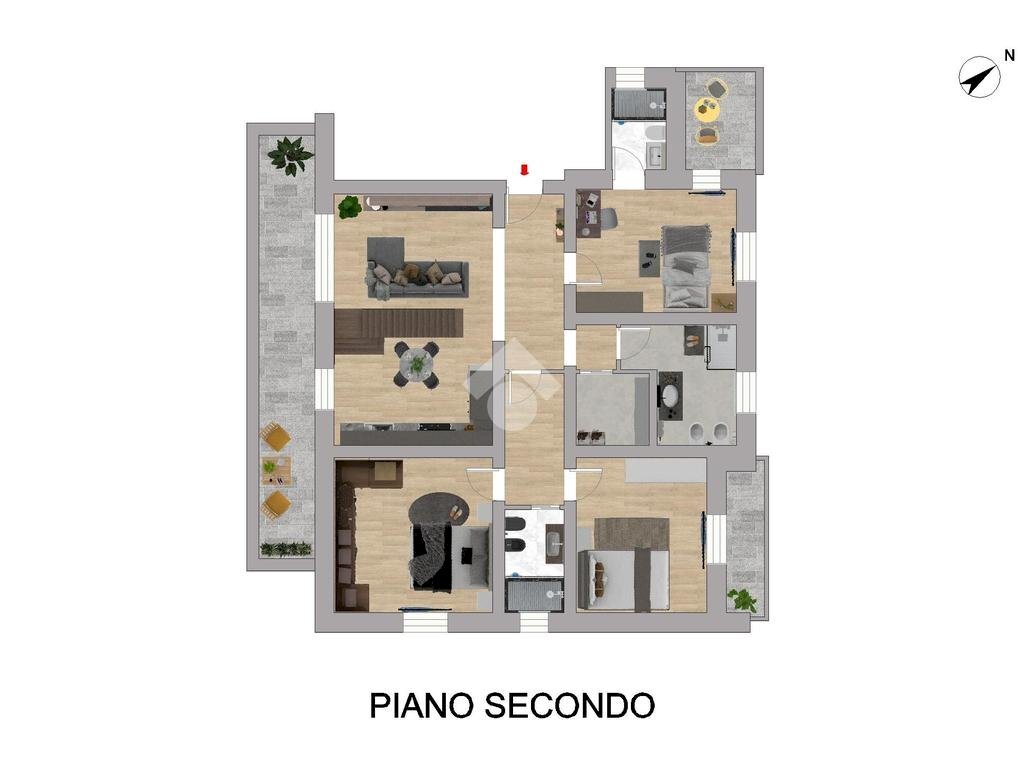 Quadrilocale Via II Giugno, San Lazzaro di Savena - planimetria 1