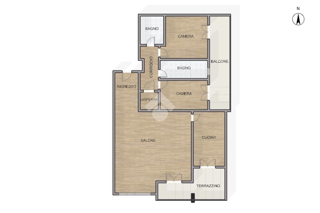 Appartamento Via Emilio Salgari, Genova (zona Pegli) - planimetria 1