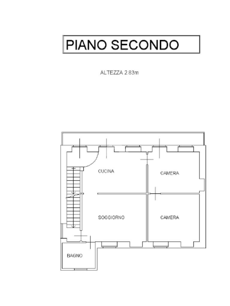 Quadrilocale Via Benna, Coazze - planimetria 1