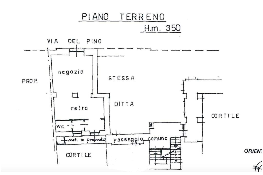 Negozio Via del Pino, Pinerolo - planimetria 1