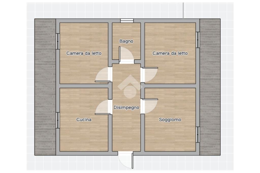 Three-room apartment Via Ermete Novelli, Rimini - floor plans 1