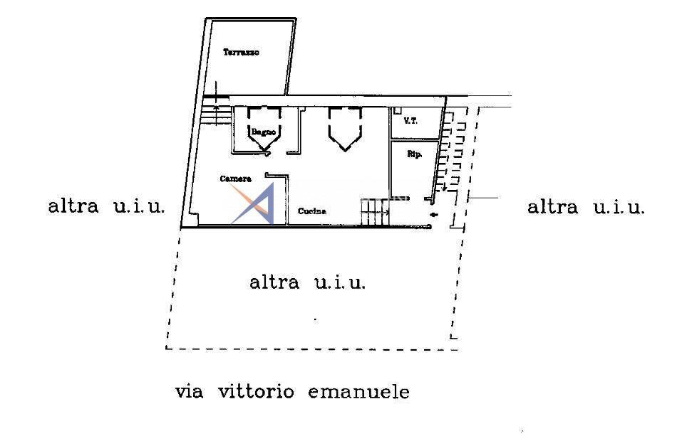 Foto 27 - Bilocale Bordighera - planimetria 1