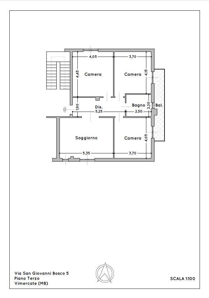 Foto 20 - Four-room apartment Via San Giovanni Bosco
 
5, Vimercate - floor plans 1