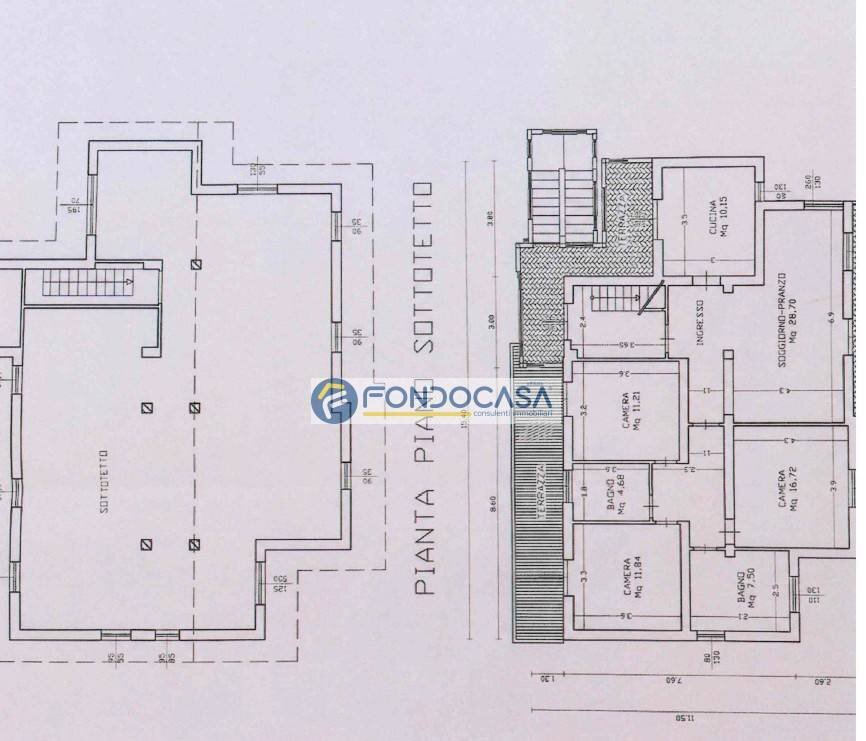 planimetria - Semi-detached house Via Pardini, Montignoso - floor plans 1