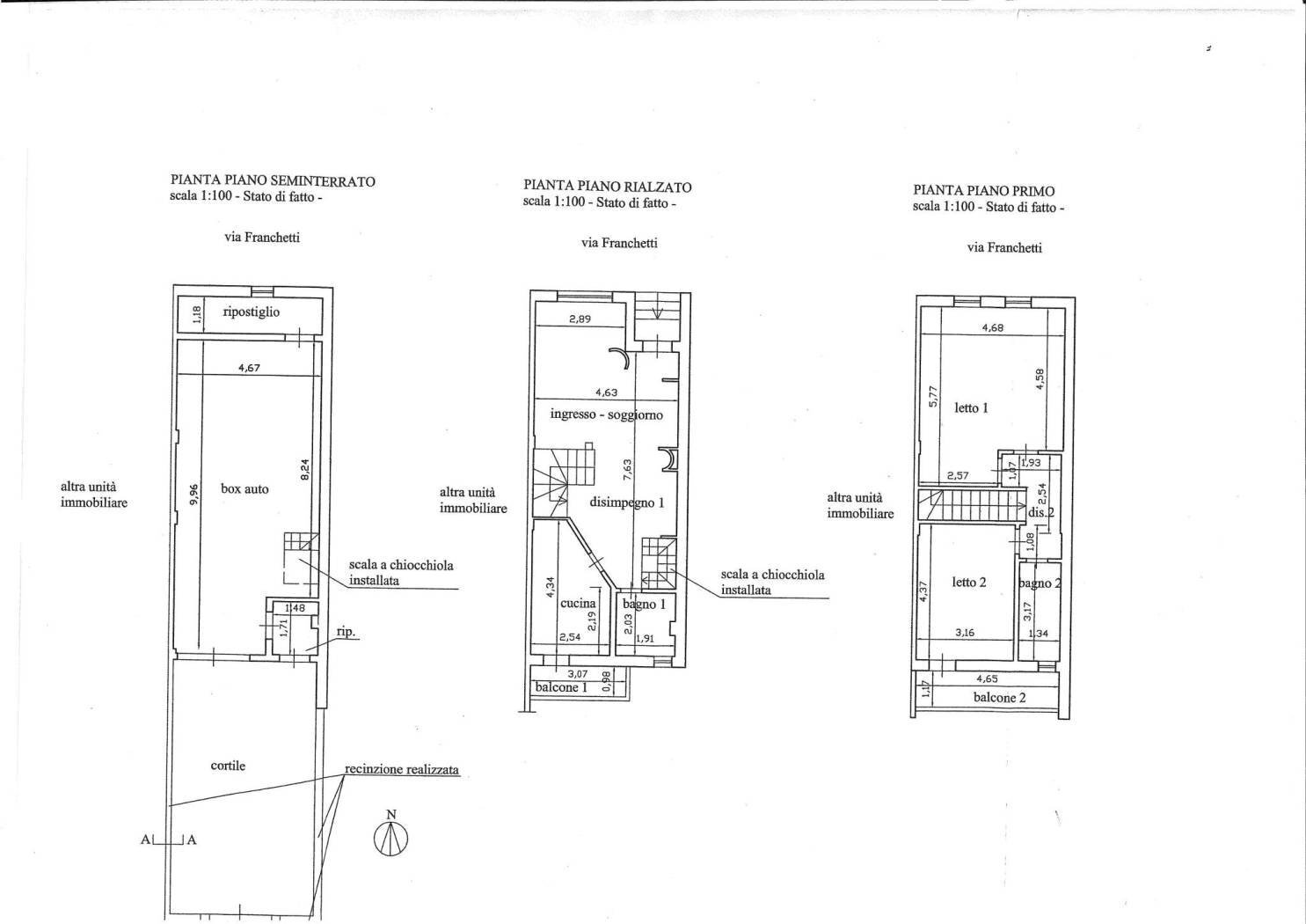 Villa a Schiera Statte - planimetria 1