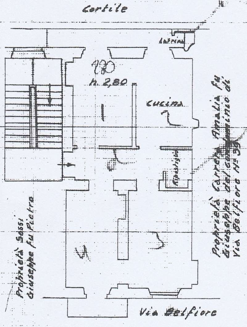 planimetria - Quadrilocale via Belfiore, 35, Torino (zona San Salvario) - planimetria 1