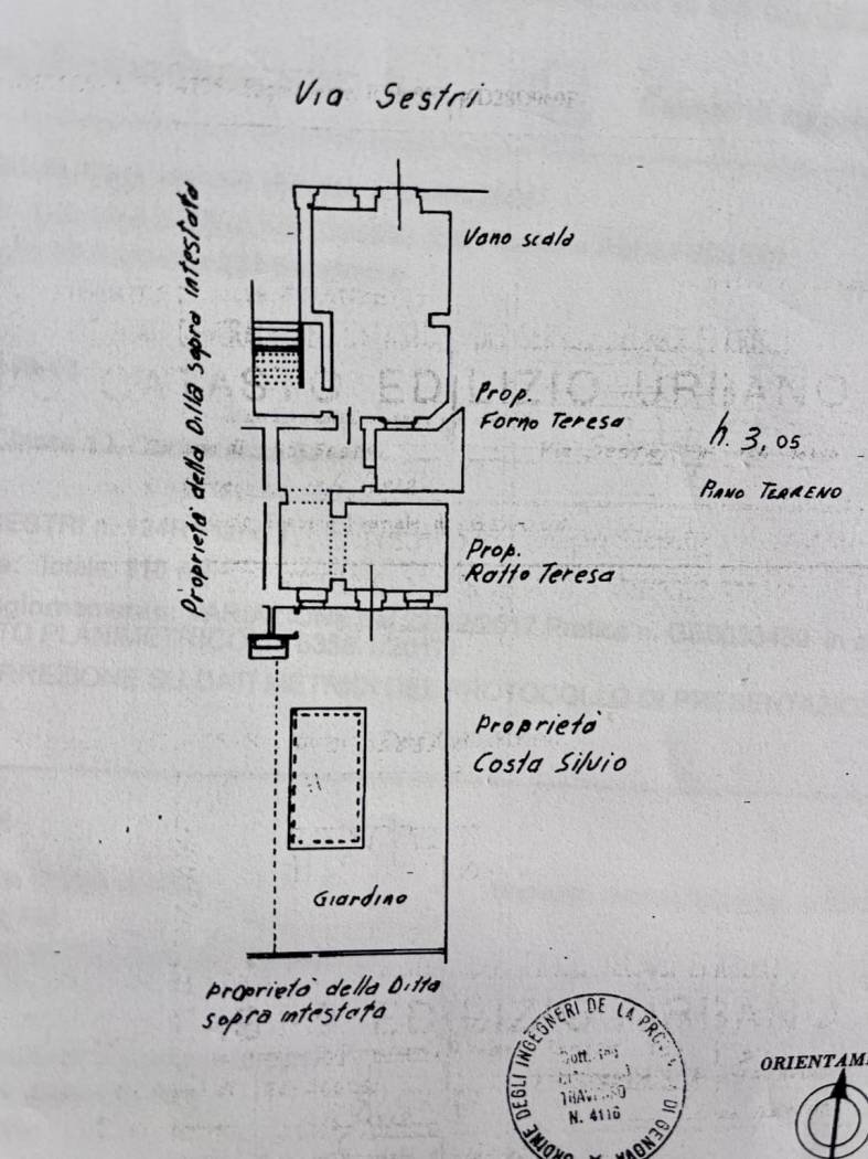 Negozio via Sestri, 124r, Genova (zona Sestri Ponente) - planimetria 1