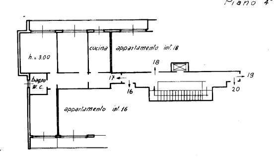 Three-room apartment via Giuseppe Sapeto, 17, Genova (neighborhood Borgoratti) - floor plans 1