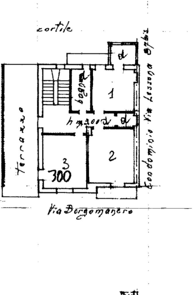Porzione di casa Via Borgomanero, Torino (zona Parella) - planimetria 1