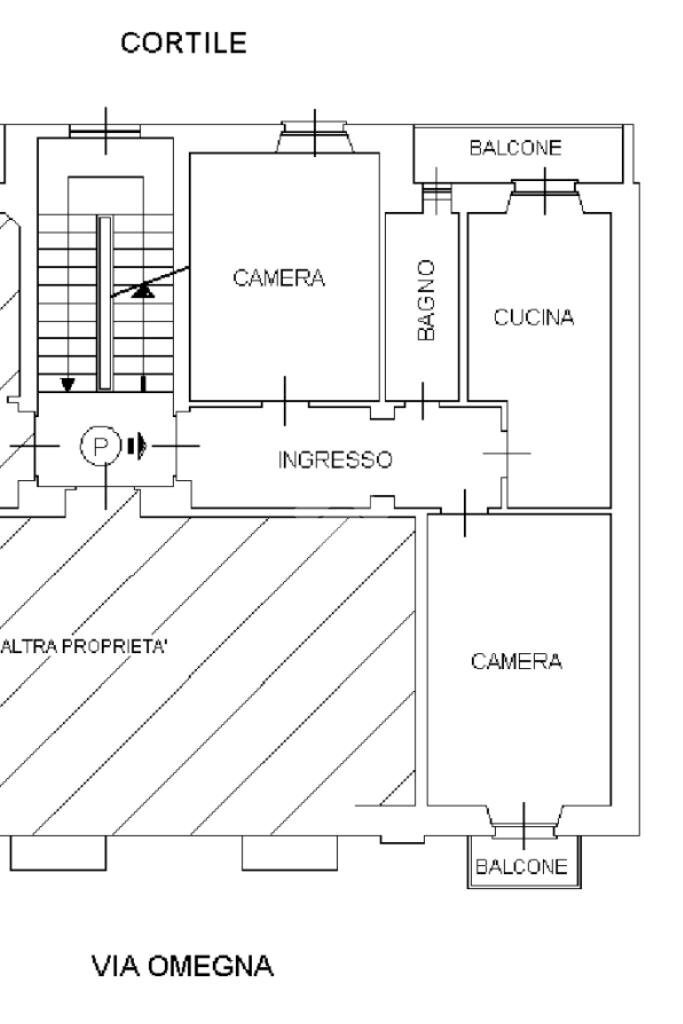 Trilocale Via Omegna, Torino (zona Campidoglio) - planimetria 1