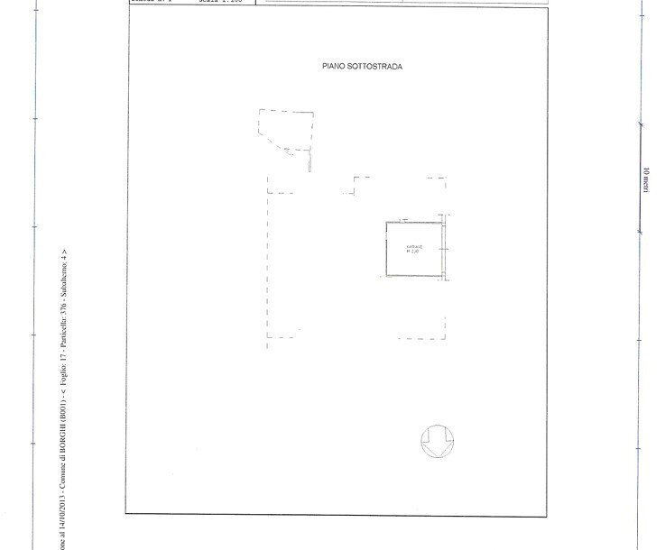 Planimetria Garage - Villa a Schiera Via Gorolo 63, Borghi - planimetria 1