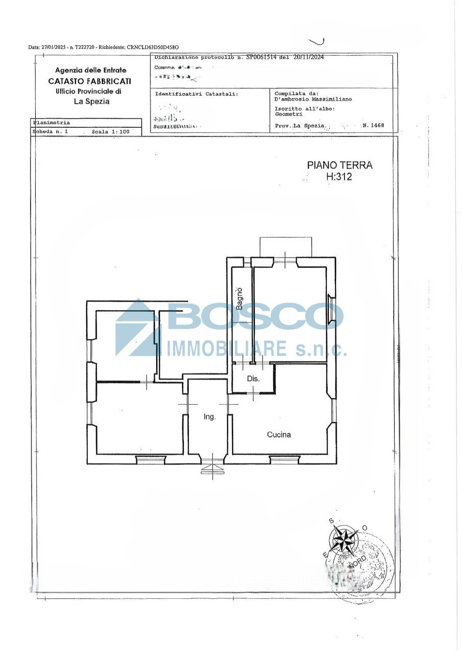 plan. pubb - Four-room apartment Via Montalbano, La Spezia - floor plans 1