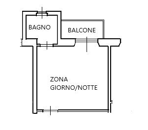 Planimetria .png - Monolocale Via Brocchi 21, Milano (zona Lambrate) - planimetria 1