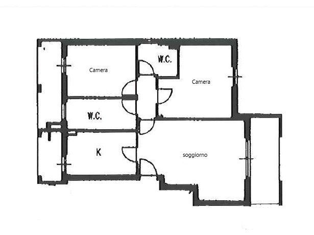 Planimetria .png - Two-room apartment Via Ugo la Malfa 13, Peschiera Borromeo - floor plans 1