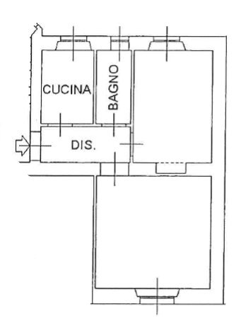 Planimetria .png - Monolocale Via Amadeo 43, Milano (zona Ortica) - planimetria 1