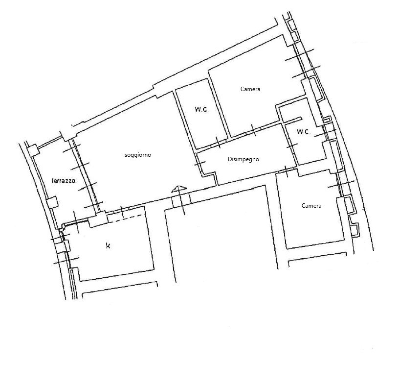 Planimetria .png - Bilocale Piazza Carlo Erba 6, Milano (zona Città Studi) - planimetria 1