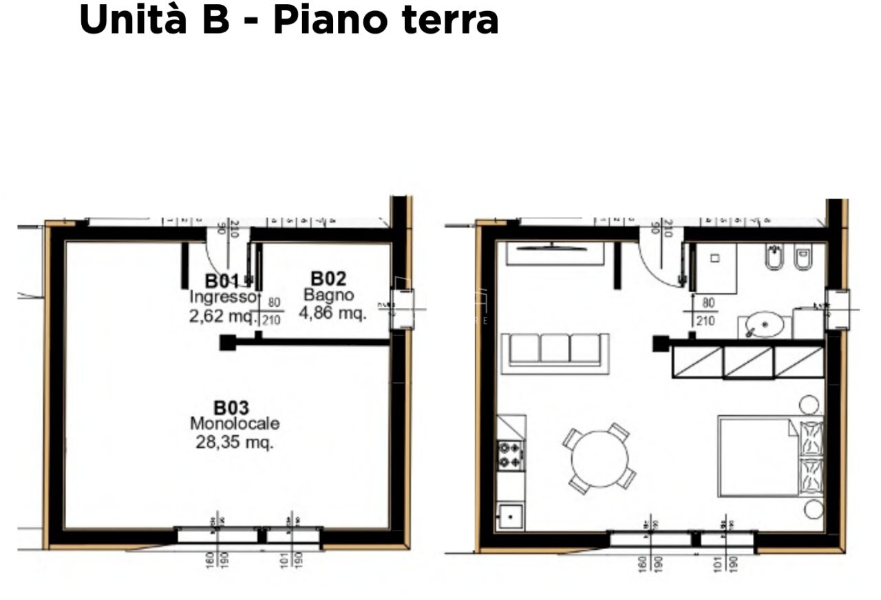 Unità B - Appartamento Via Ponte Fonderia 8, Rovigo - planimetria 1