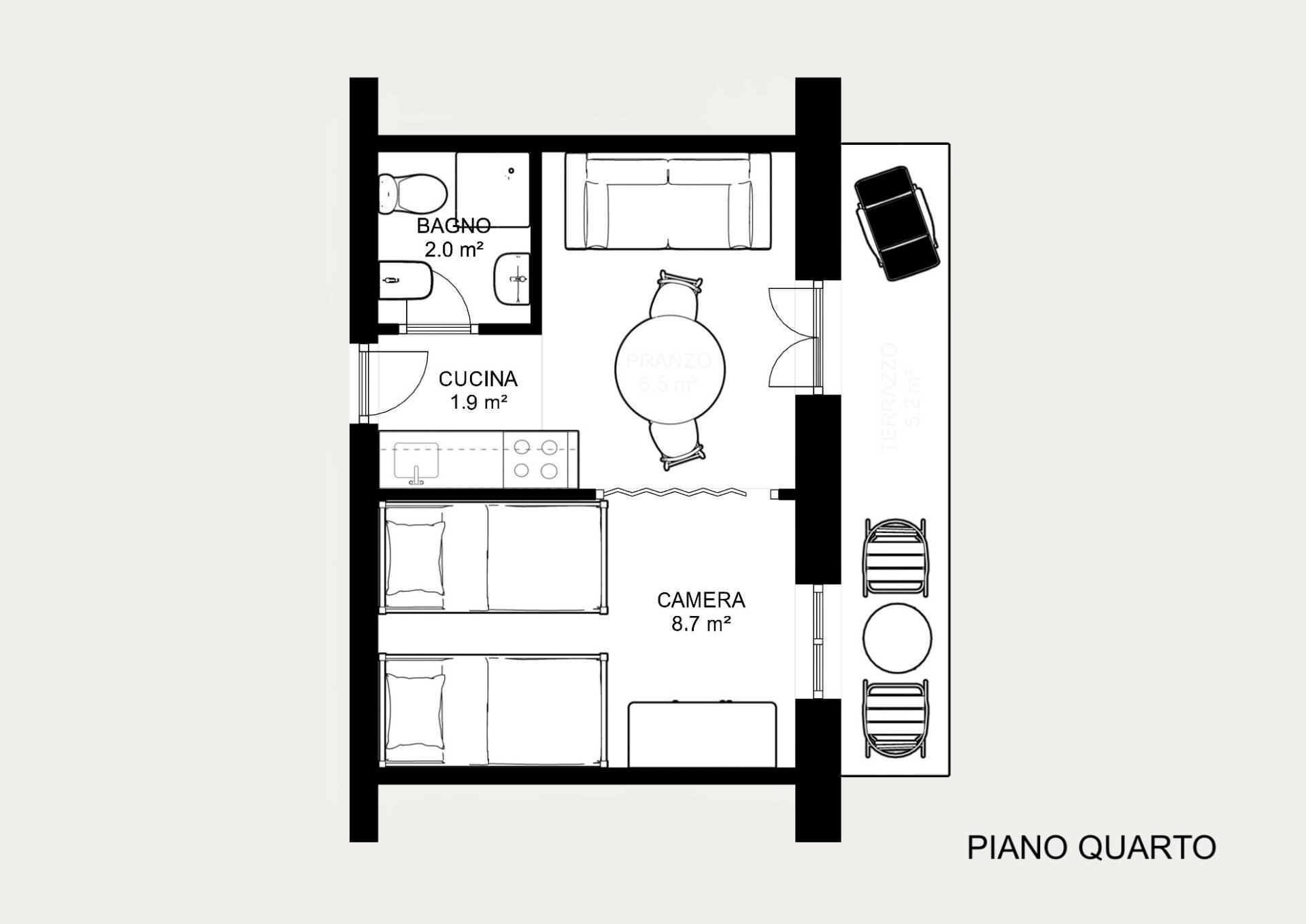 Foto 33 - Two-room apartment Contrà Campana
 
19, Tonezza del Cimone - floor plans 1
