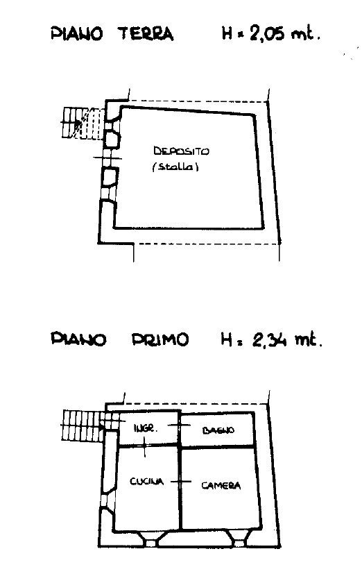 Planimetria - Semi-detached house Frazione Promiod, 34, Chatillon - floor plans 1