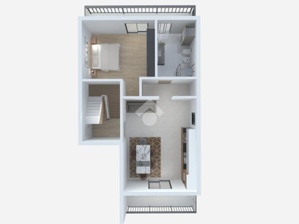 Four-room apartment Via Brignole, Santena - floor plans 1