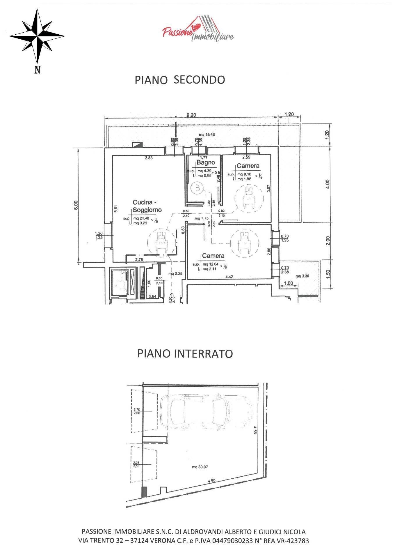 Foto 32 - Three-room apartment Via Perloso
 
13B, Verona - floor plans 1