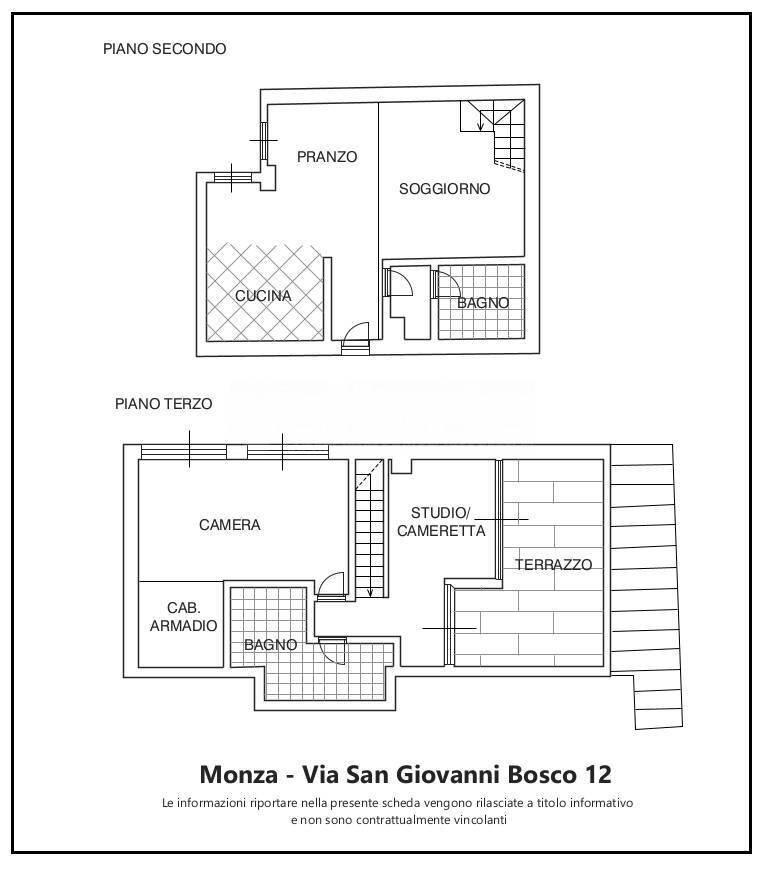 Foto 28 - Three-room apartment Via San Giovanni Bosco
 
12, Monza - floor plans 1
