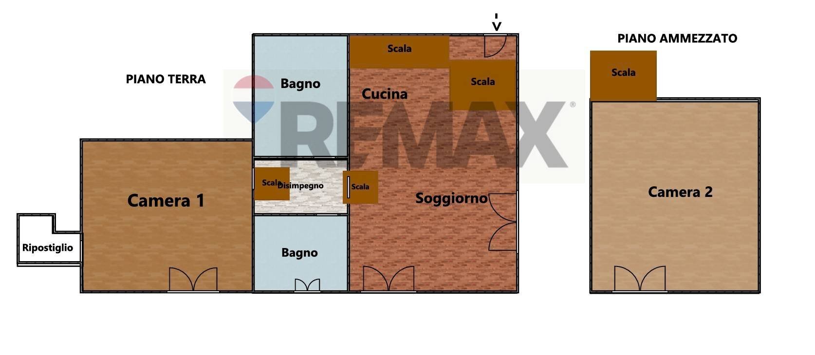 Pianta 2D - Three-room apartment Via Gian Battista Vico
 
133, Ischia - floor plans 1