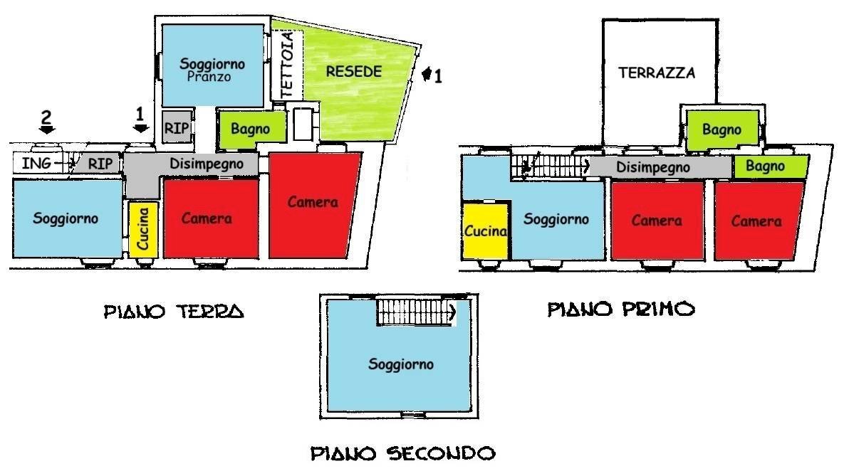 Foto 53 - Casa semi indipendente via di barberino, Calenzano - planimetria 1