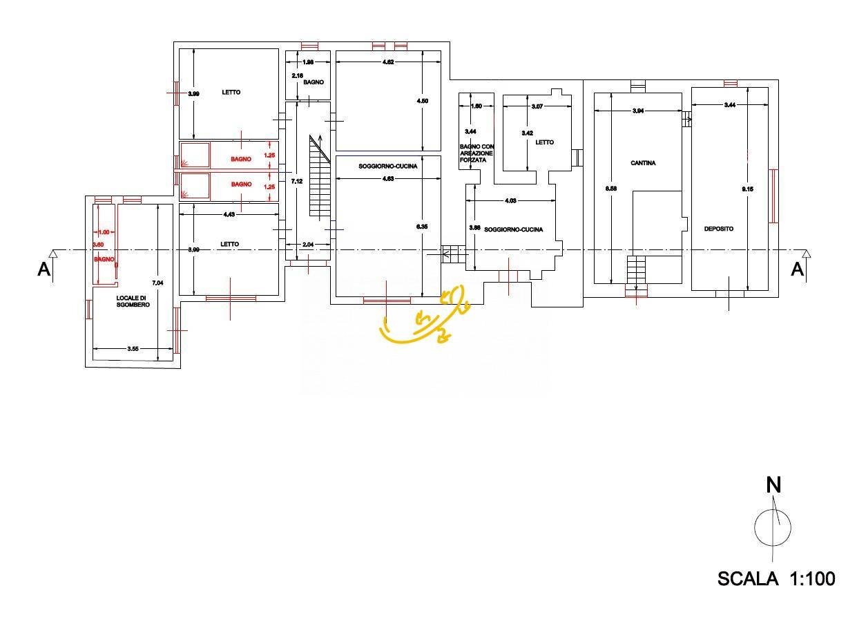 Piano terra - Baita Zona Virbo, Monopoli - floor plans 1