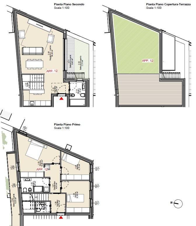 Foto 3 - Attic Via alla Val, Trento - floor plans 1