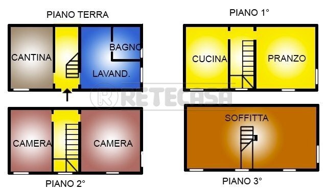 Retecasa_Valdagno - Planimetria - Semi-detached house Valdagno - floor plans 1