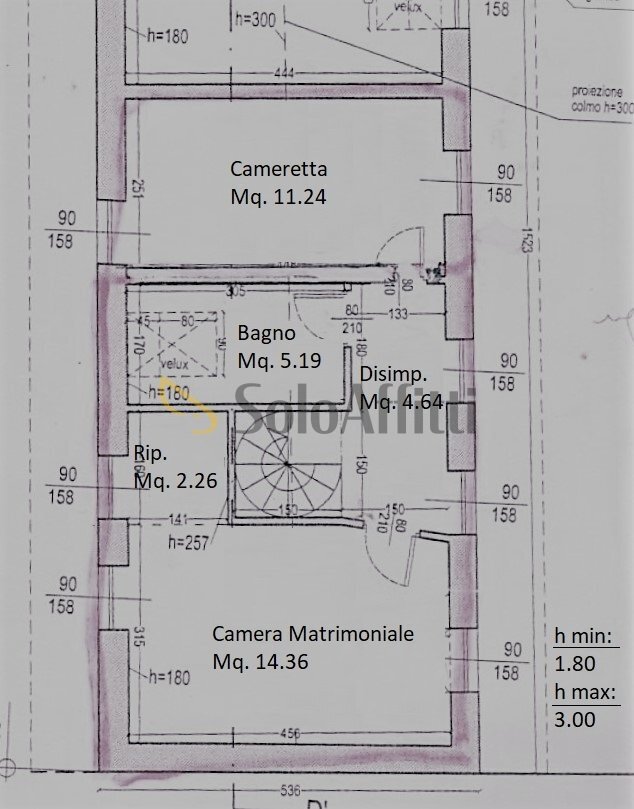 PIANO MANSARDA - Three-room apartment Via XXIV Maggio, Parabiago - floor plans 1