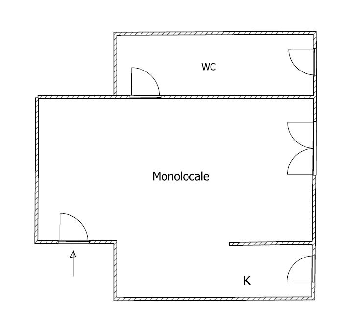 Planimetria - Bilocale Via Plinio 72, Milano (zona Città Studi) - planimetria 1