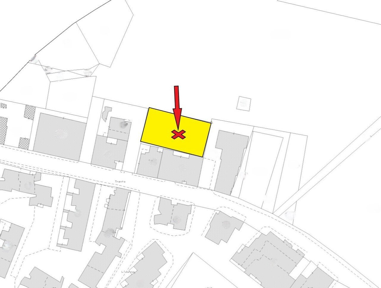 Estratto Mappa Aggiornato Via Trento Gallipoli_pag - Terreno edificabile Via Trento 27, Gallipoli - planimetria 1