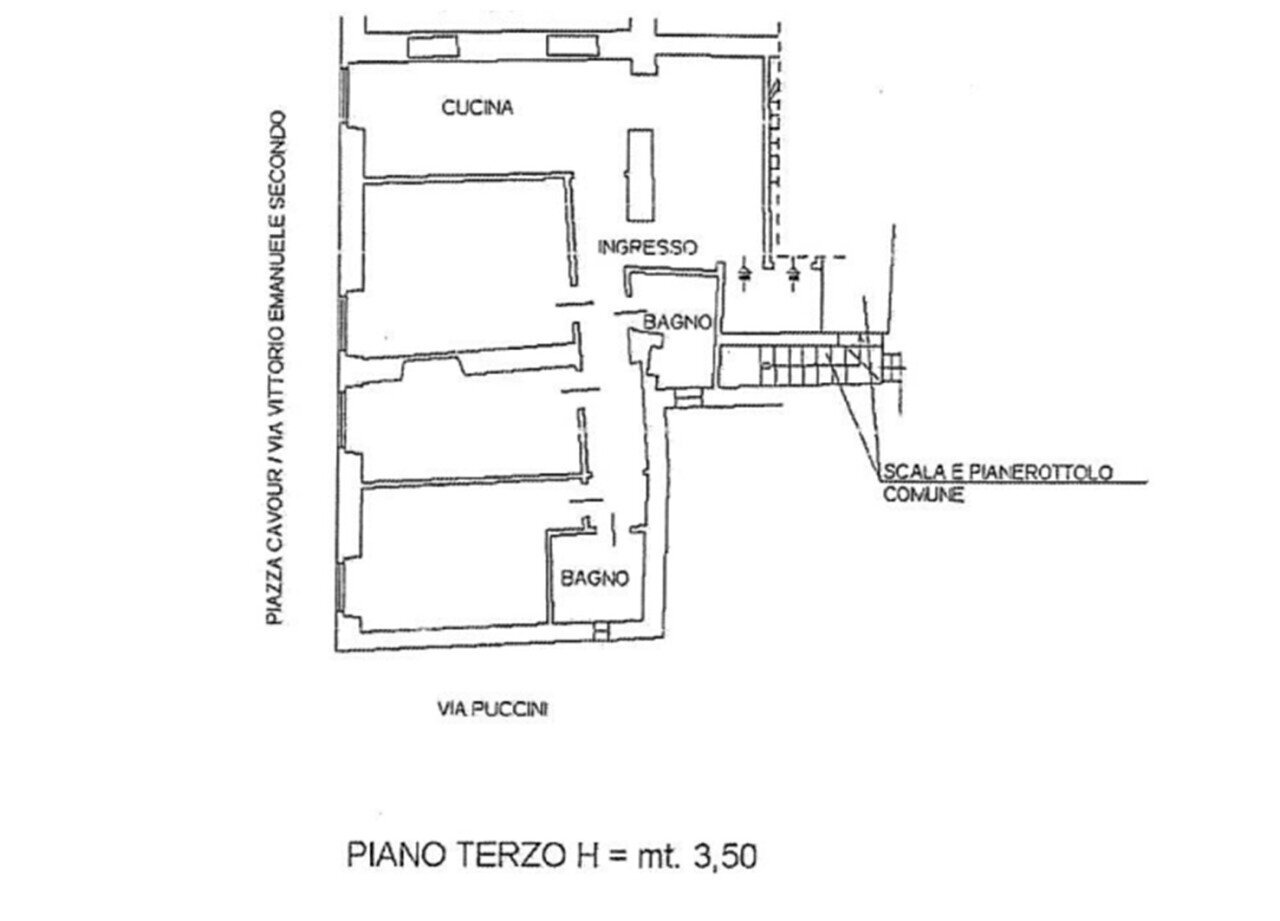 pianta - Apartment Piazza Cavour, Anagni - floor plans 1