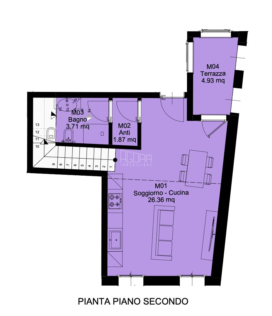 P.2 - Four-room apartment Padova - floor plans 1