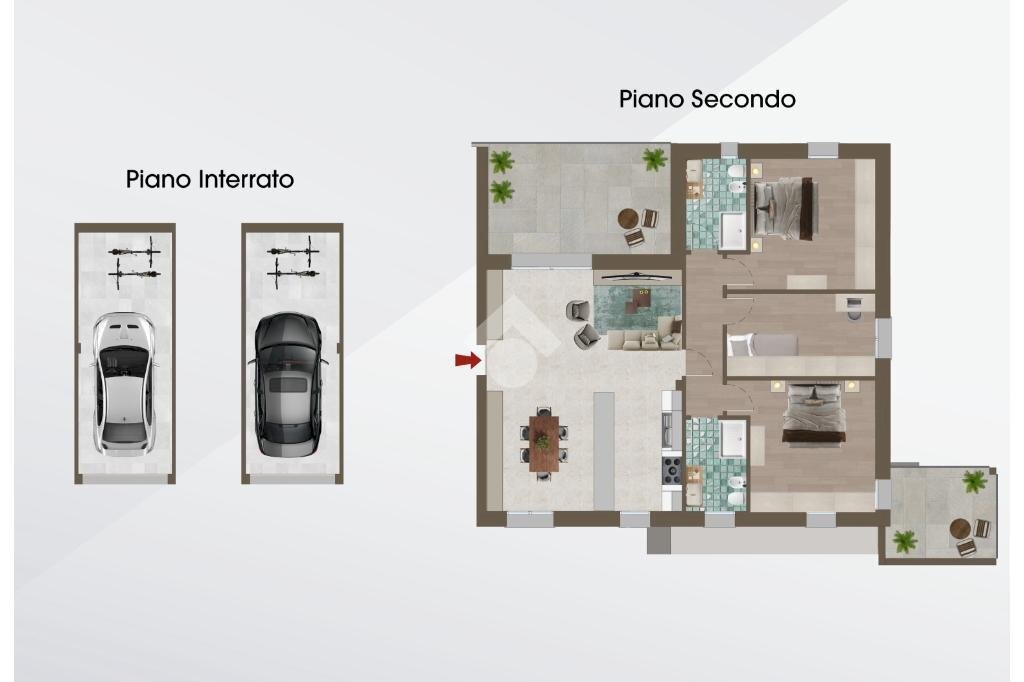 Attic Via Liberazione, Casalgrande - floor plans 1