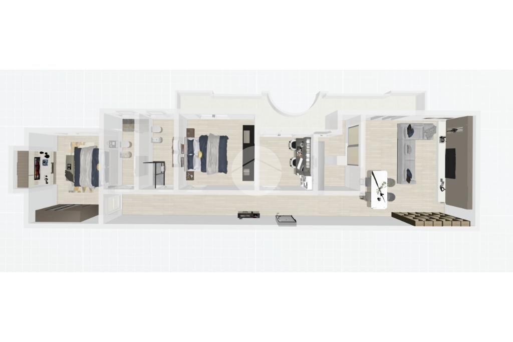 Four-room apartment Via Casti, Rimini - floor plans 1