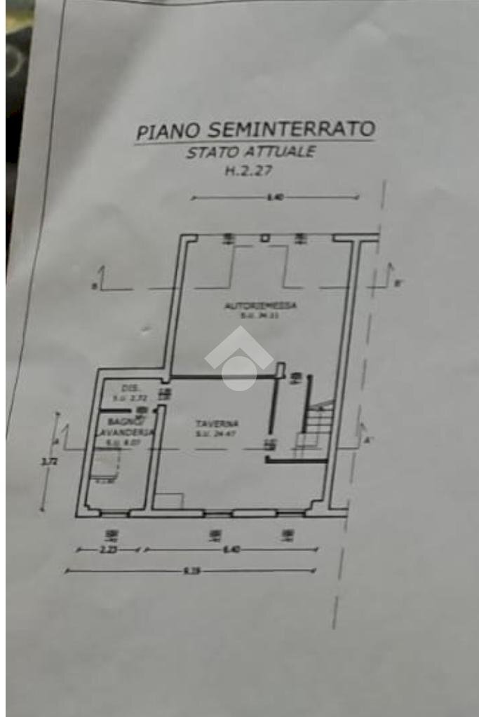 Portion of a house Via Edmondo de Amicis, Collecchio - floor plans 1