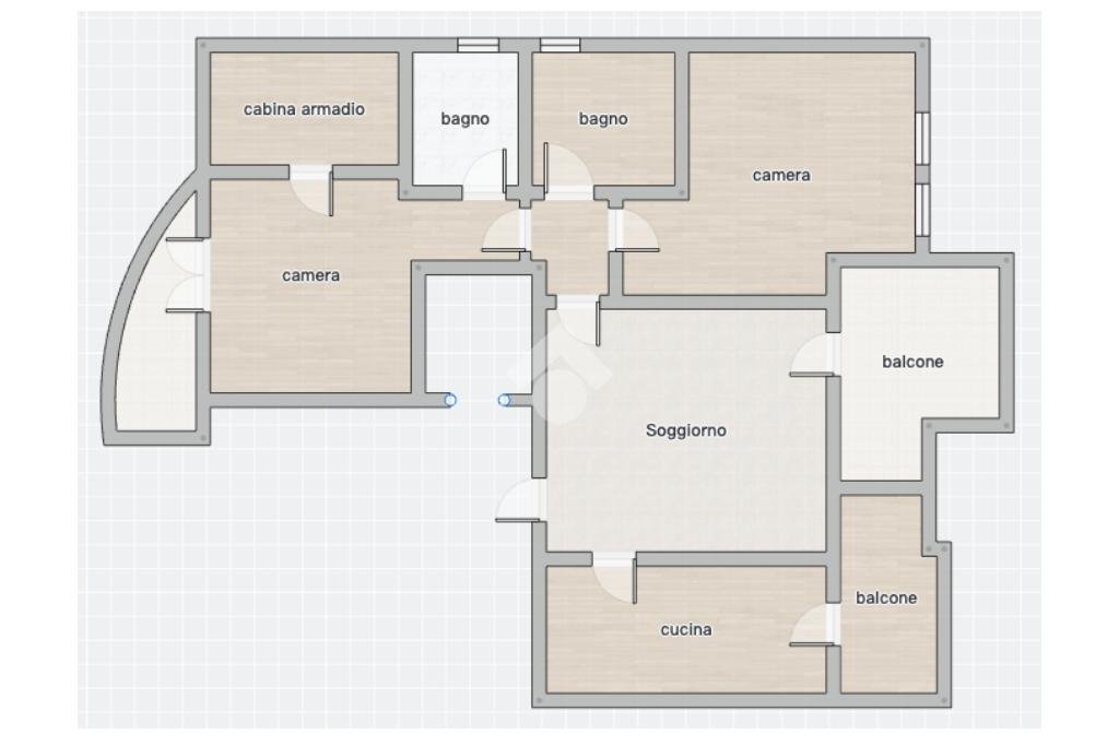 Three-room apartment Via dell' orso, Rimini - floor plans 1
