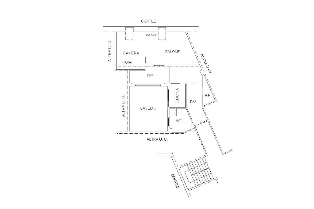Bilocale Corso Principe Eugenio, Torino (zona Quadrilatero Romano) - planimetria 1