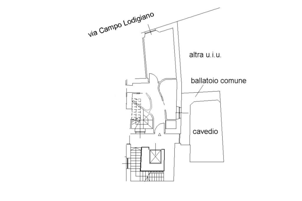 Monolocale Corso Italia, Milano - planimetria 1