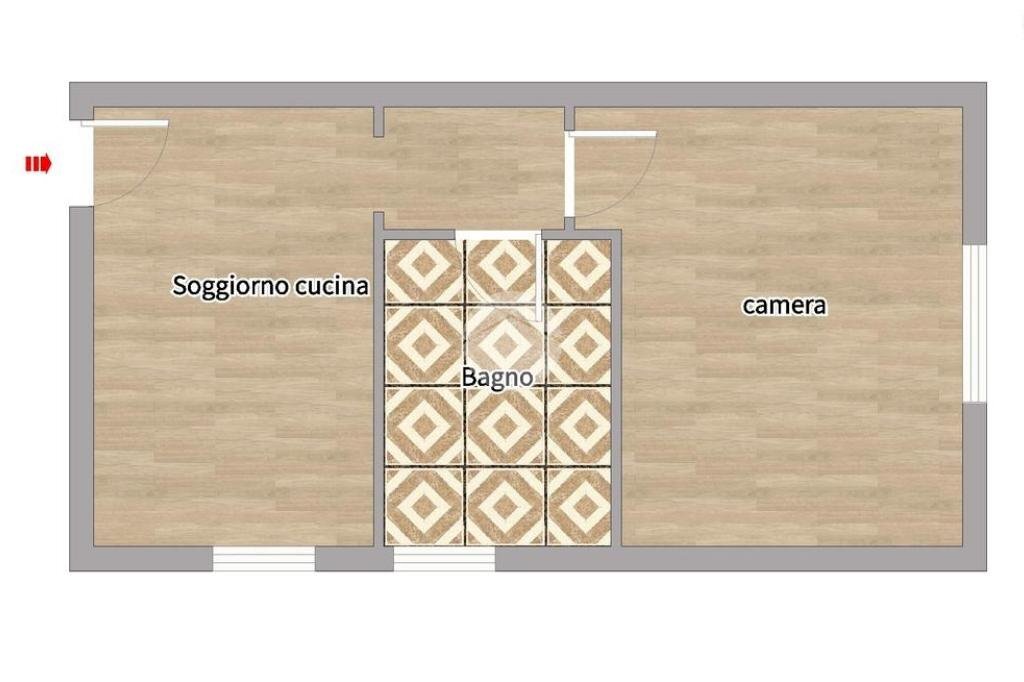 Bilocale Via Privata Bernardino Ghiringhelli, Milano (zona Baggio) - planimetria 1