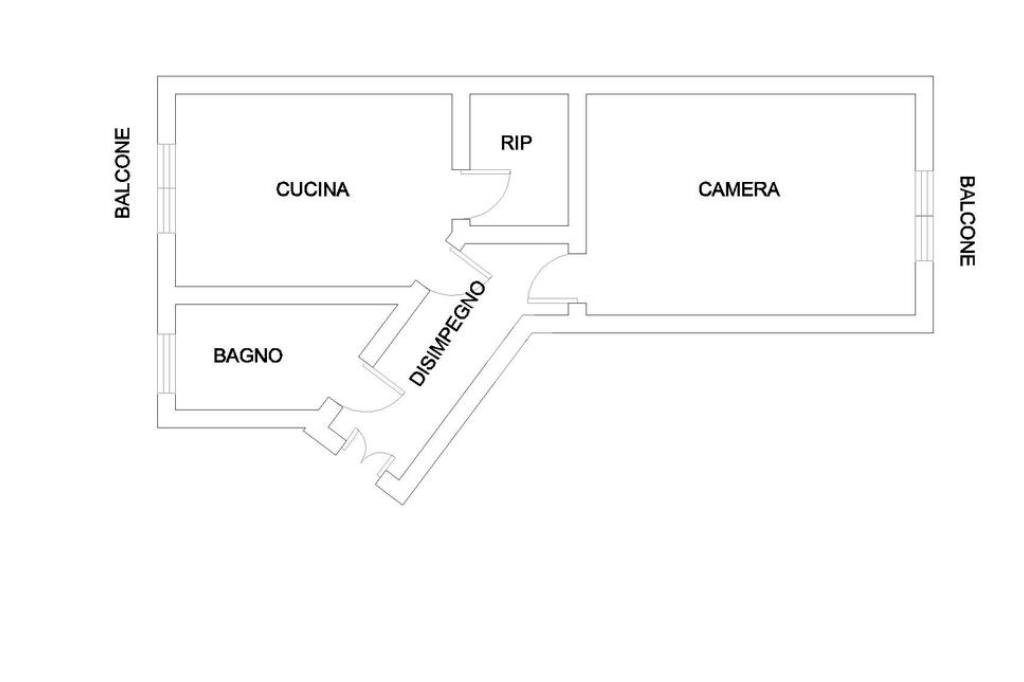 Bilocale Via Monginevro, Torino (zona San Paolo) - planimetria 1