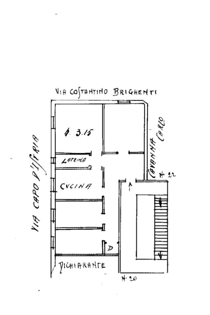 Appartamento Via brighenti, Genova (zona Cornigliano) - planimetria 1