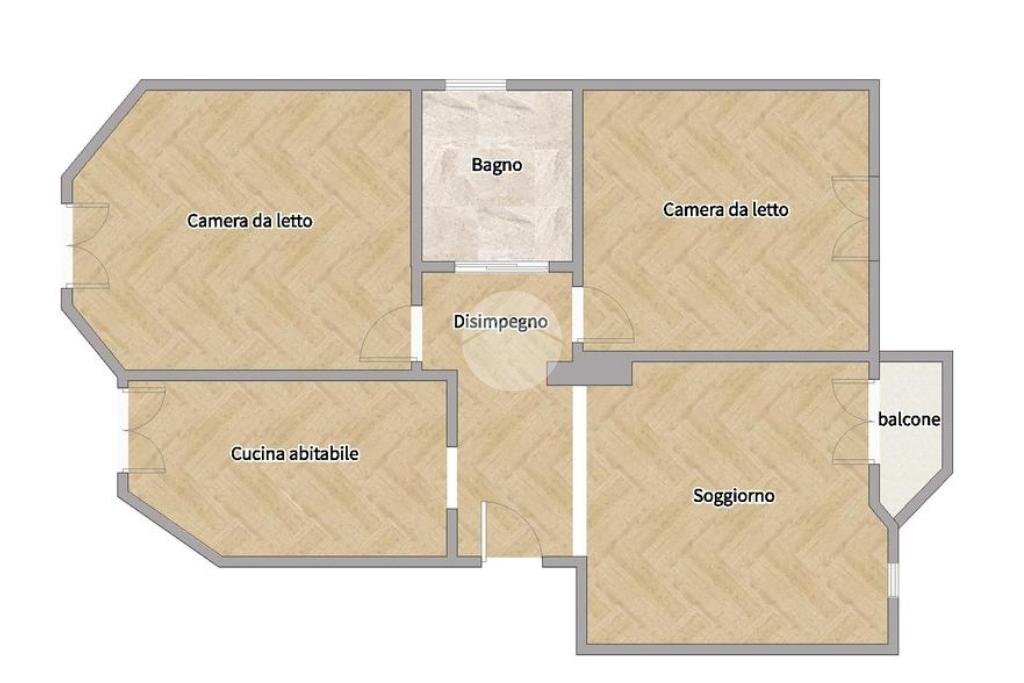 Three-room apartment Via Console Marcello, Milano (neighborhood Villapizzone) - floor plans 1