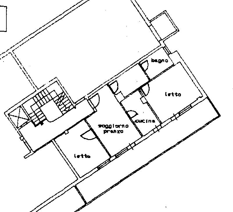 Trilocale via Aurelio Saffi, 73, Bologna (zona Saffi) - planimetria 1