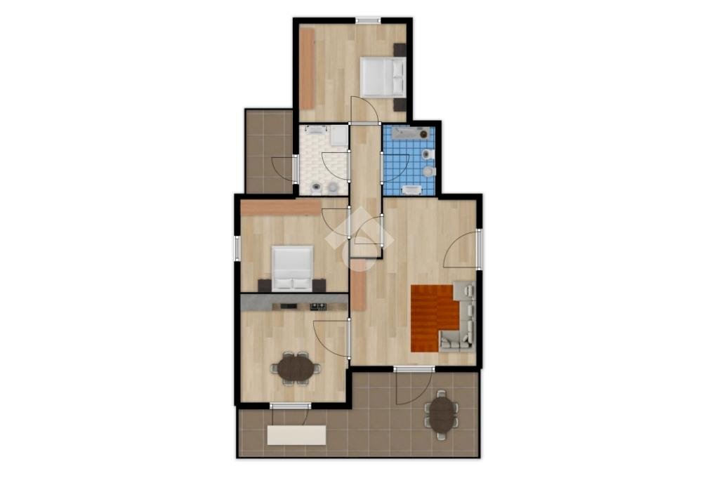 Three-room apartment Via Alfonso Lamarmora, Corbetta - floor plans 1