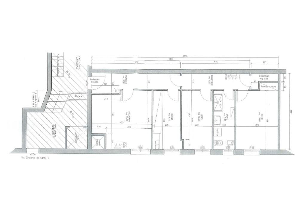 Trilocale Via Girolamo da Carpi, Ferrara - planimetria 1