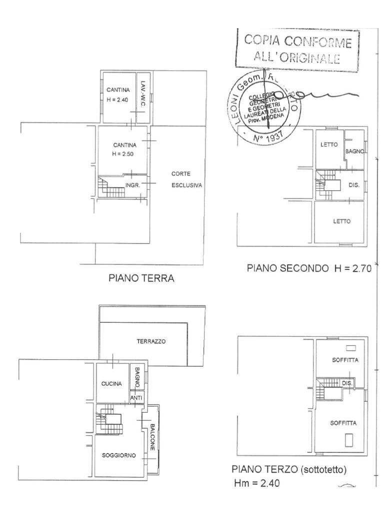 Villa Via Mondovì, Modena (zona Vaciglio) - planimetria 1